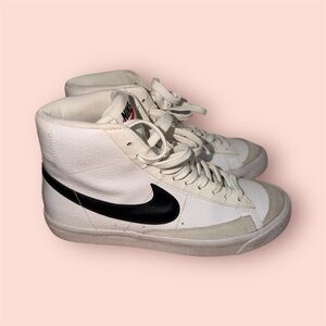 Nike Blazer Women's White and Black High-Top Sneakers
